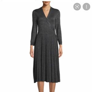 Kate spade metallic wrap sweater dress-dashing beauty